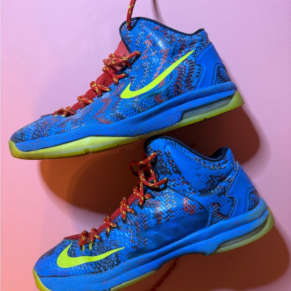 Nike Blue and Yellow Kids Sneakers - Picture 2 of 5